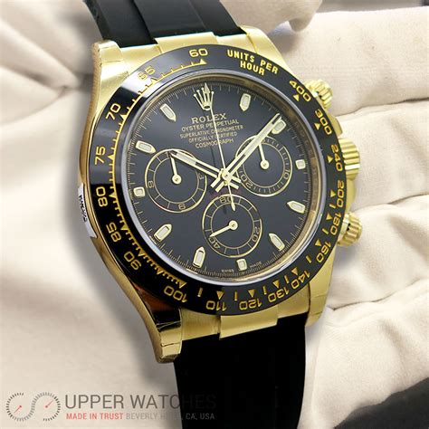 rolex daytona gild black dial|18k gold Rolex daytona cosmograph.